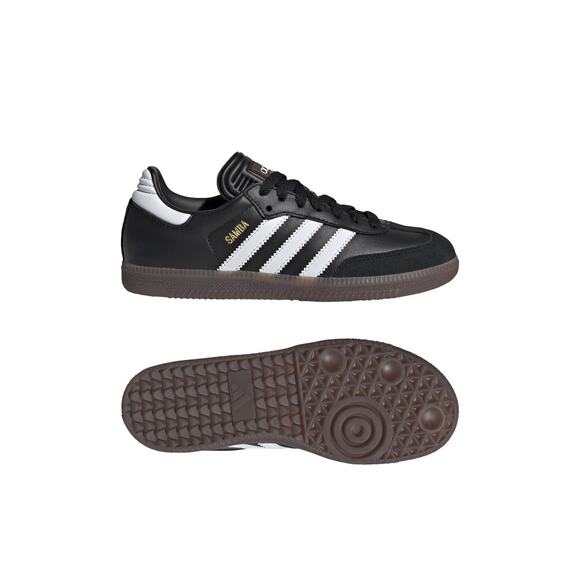 Adidas Kids Samba Indoor Soccer Shoes Black White Gum Size 12.5 Little Kid - Picture 4 of 5